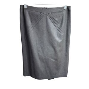 Desantis Salerno Italy Skirt Wool Blend Pencil Gray Sz 6 Heritage Designer